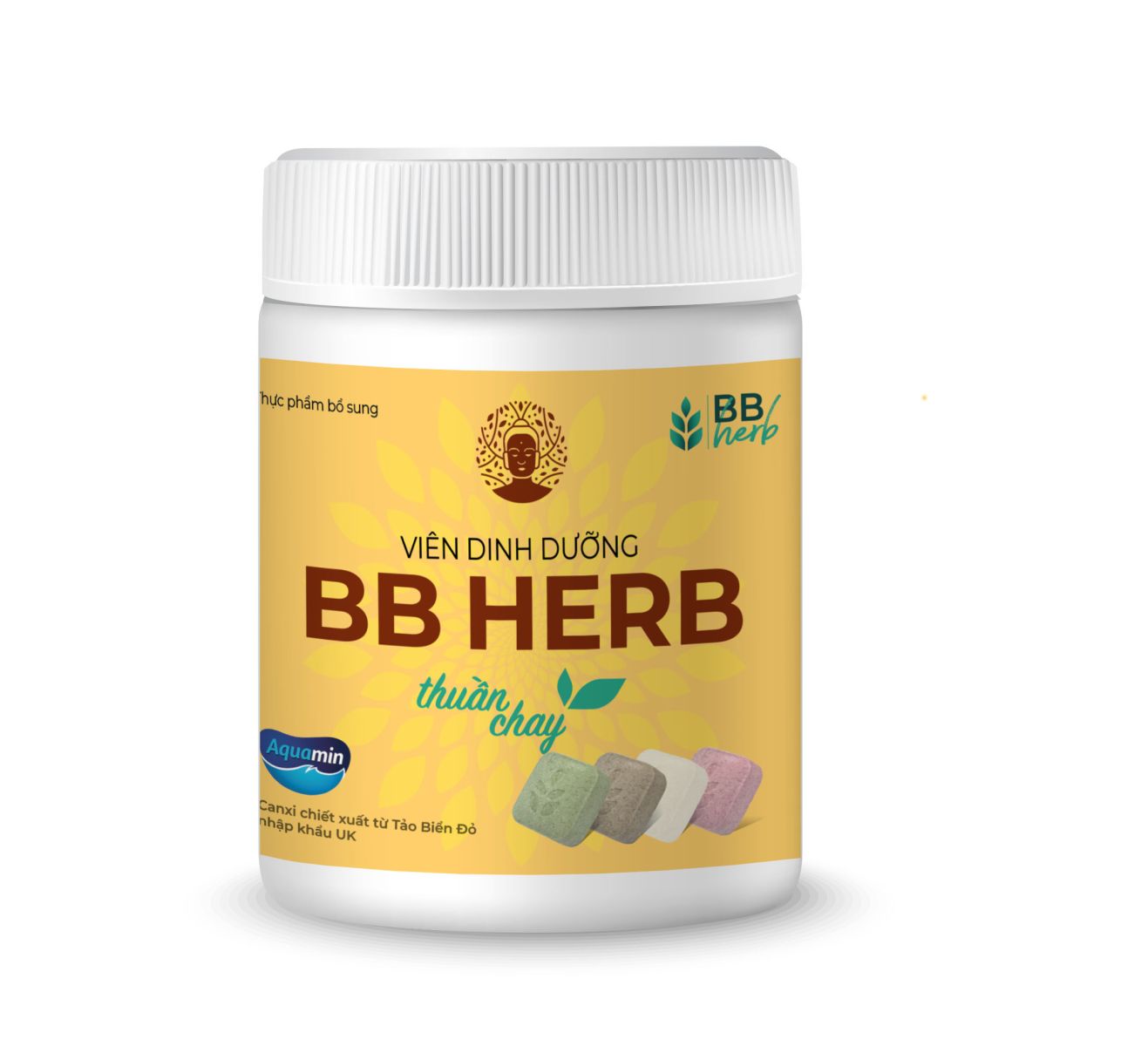 Viên sữa ăn liền BB HERB Phật Giáo hộp 90 viên